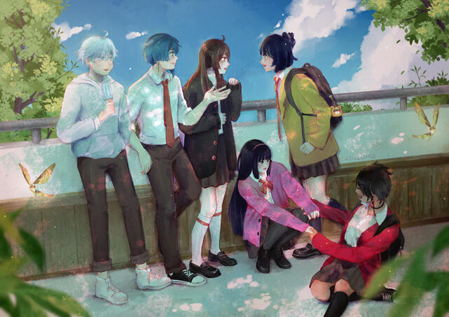 illustrated scene